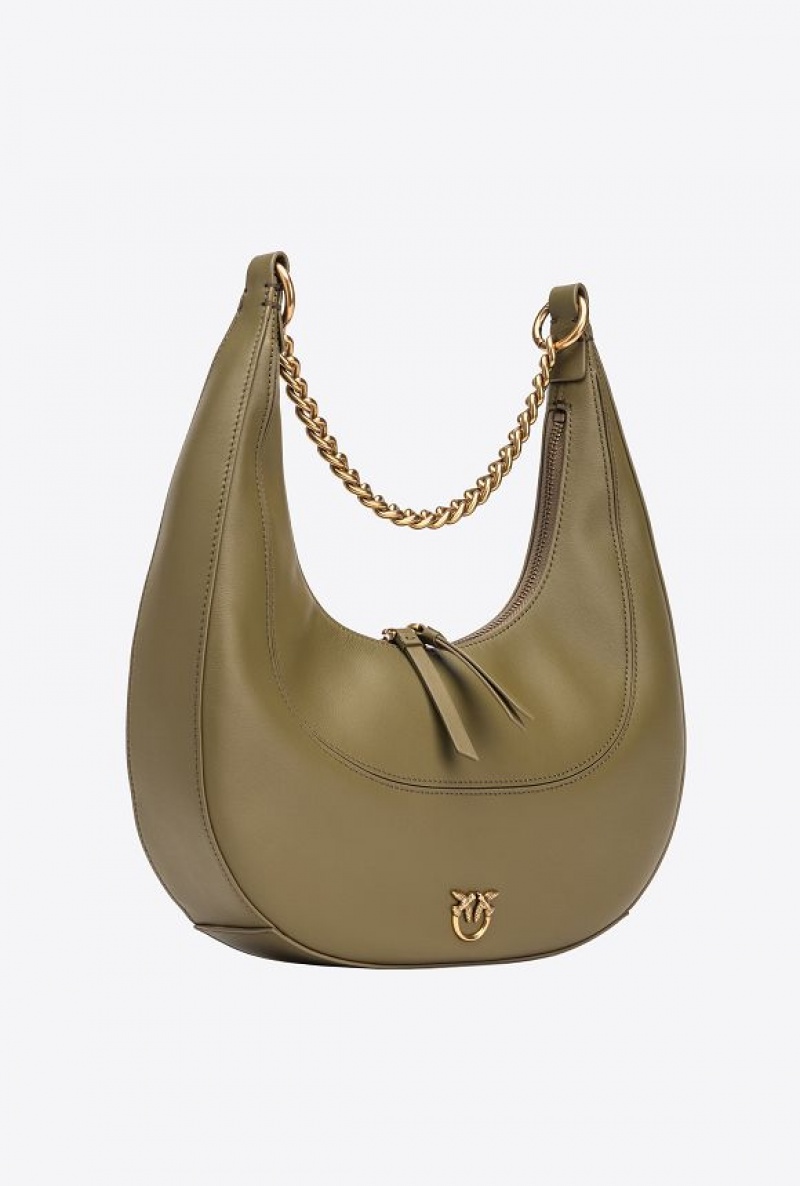 Pinko Classic Brioche Bag Hobo Zelene Zlaté | SN-PKO32632