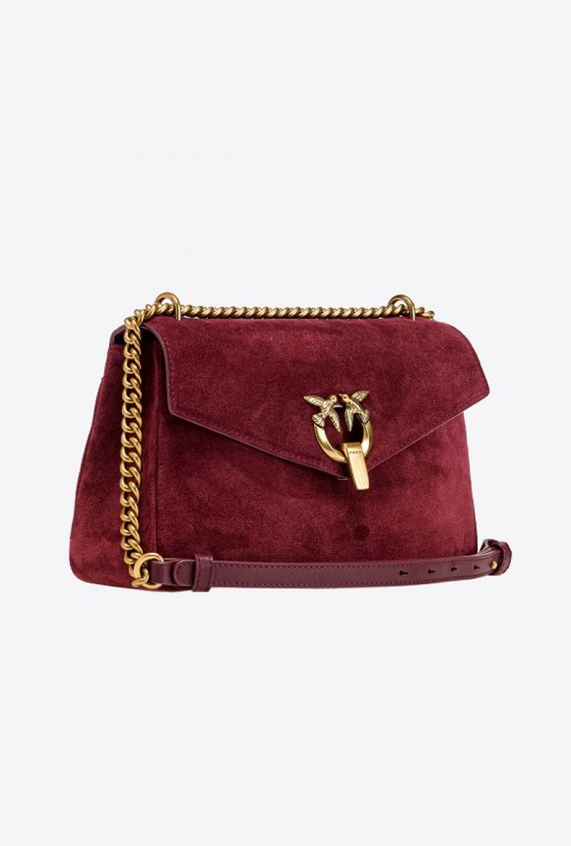 Pinko Classic Cupido Bag Messenger In Semišové Zlaté | SN-PKO32448