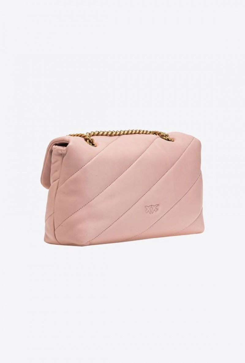 Pinko Classic Love Bag Puff Maxi Quilt Růžové Růžové Zlaté | SN-PKO32589