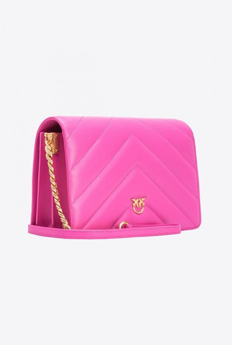 Pinko Classic Love Bag Click Big Chevron Zlaté | SN-PKO32326