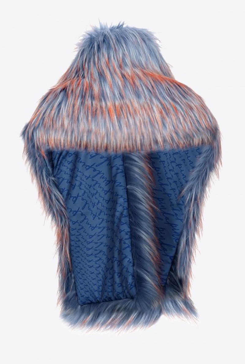 Pinko Coloured Fox-effect Stole Světle Blankyt Oranžové | SN-PKO33594