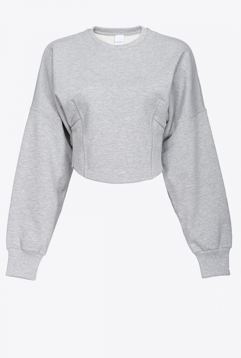 Pinko Cropped Sweatshirt Tmavě Šedé | SN-PKO33460