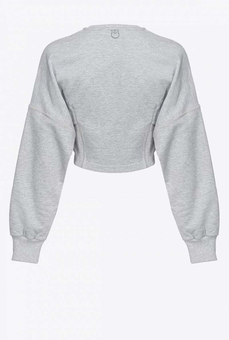 Pinko Cropped Sweatshirt Tmavě Šedé | SN-PKO33460