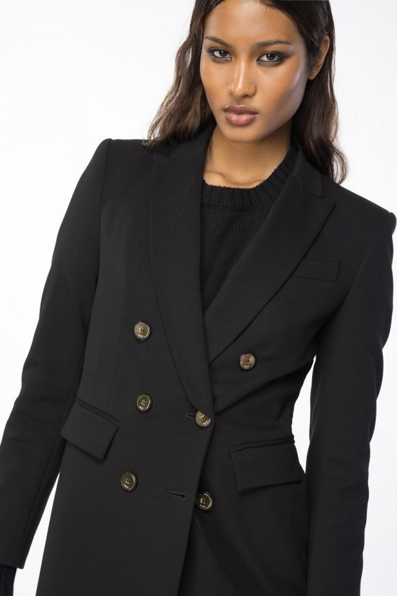 Pinko Double-breasted Full Milano Blazer Černé | SN-PKO33929