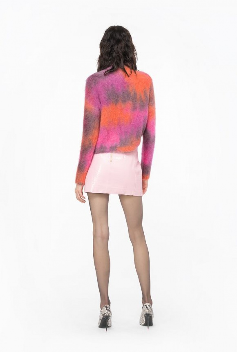 Pinko Fade-effect Alpaca Svetrové Oranžové Fuchsie | SN-PKO33548