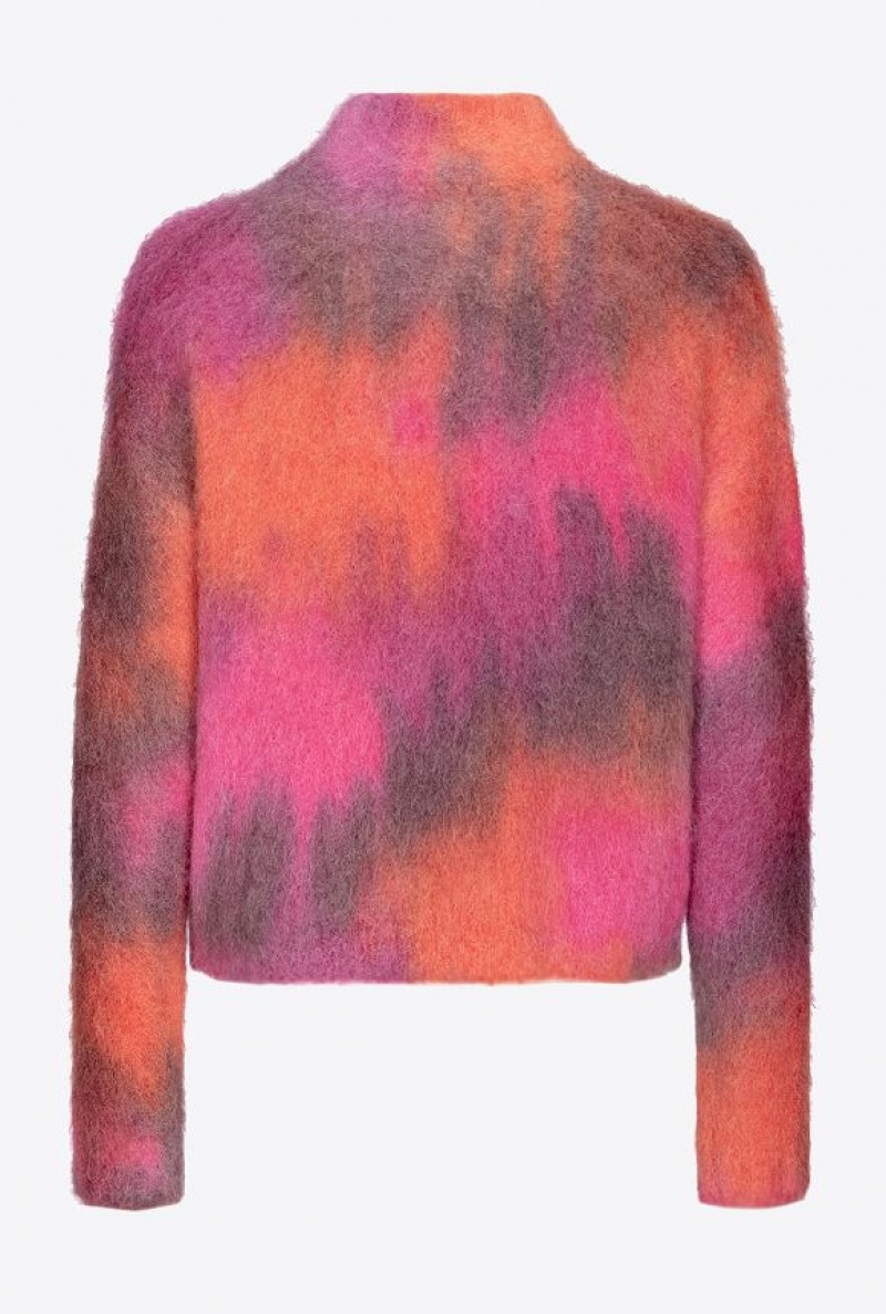 Pinko Fade-effect Alpaca Svetrové Oranžové Fuchsie | SN-PKO33548