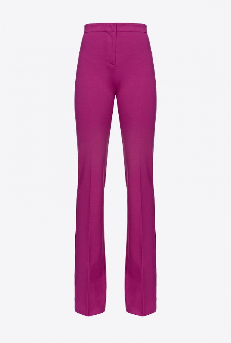 Pinko Flared Full Milano Trousers Fialové | SN-PKO33919