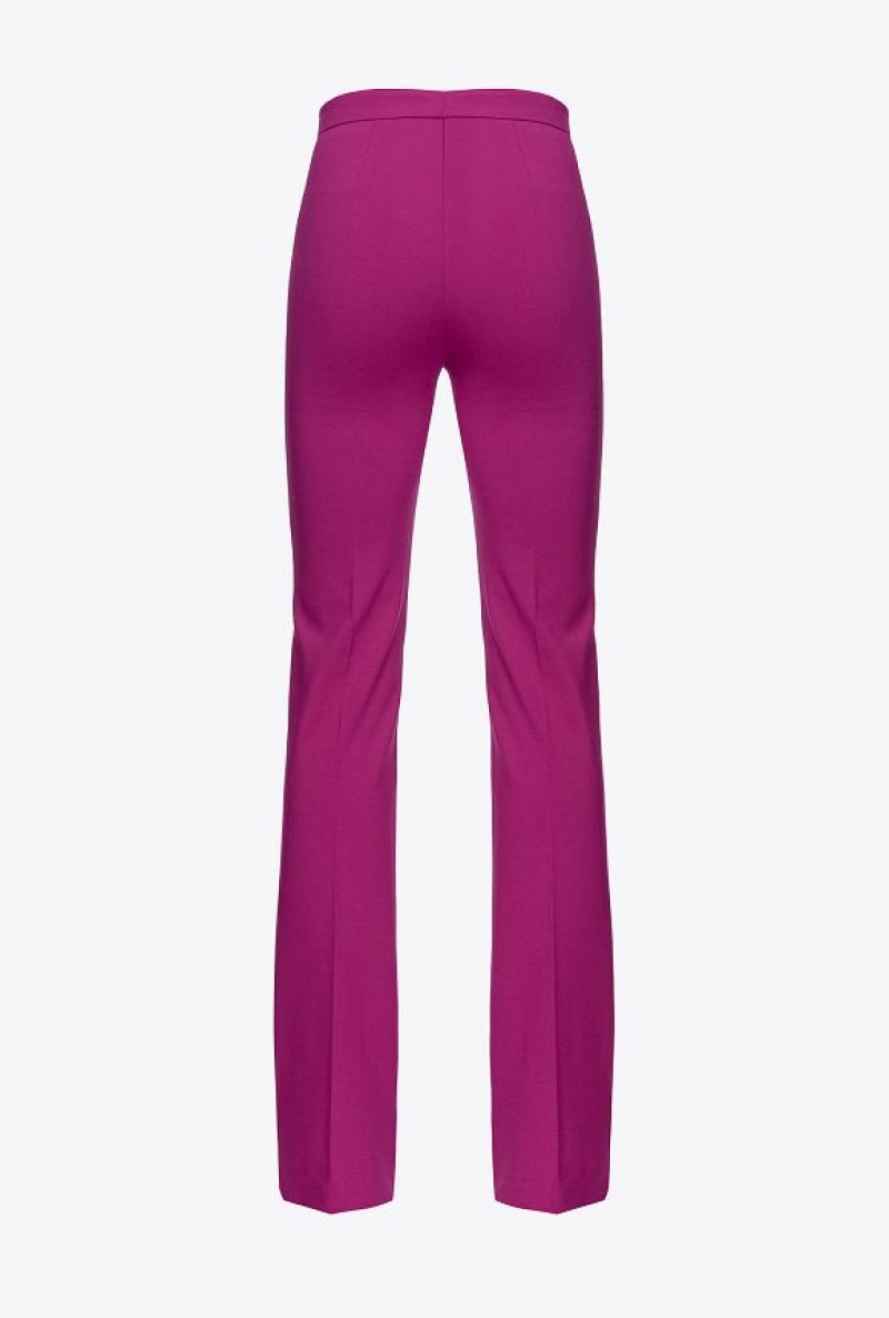 Pinko Flared Full Milano Trousers Fialové | SN-PKO33919