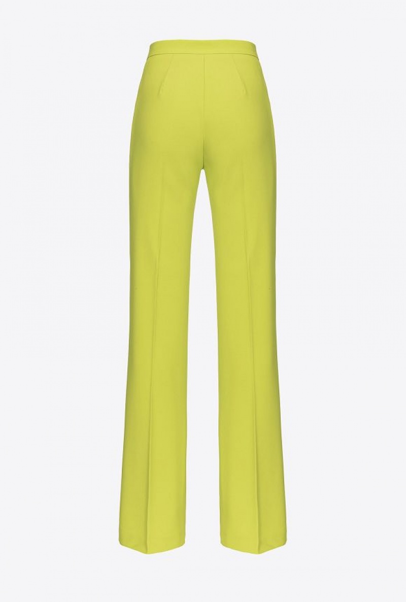 Pinko Flared Stretch Trousers Světle Zelene Žluté | SN-PKO33946