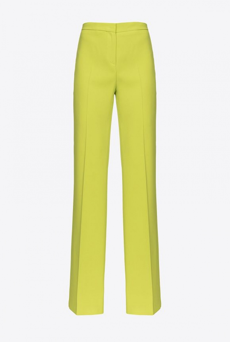 Pinko Flared Stretch Trousers Světle Zelene Žluté | SN-PKO33946