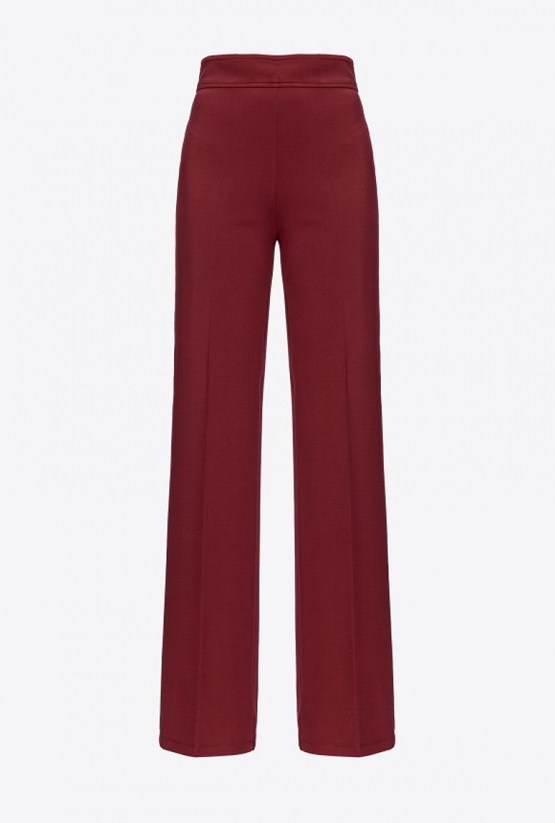 Pinko Flared Trousers Vínové | SN-PKO33901