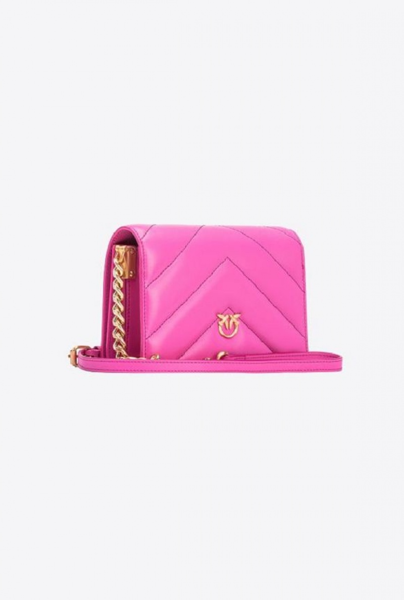 Pinko Galleria Mini Love Bag Click Big Chevron Opposite Růžové | SN-PKO32705