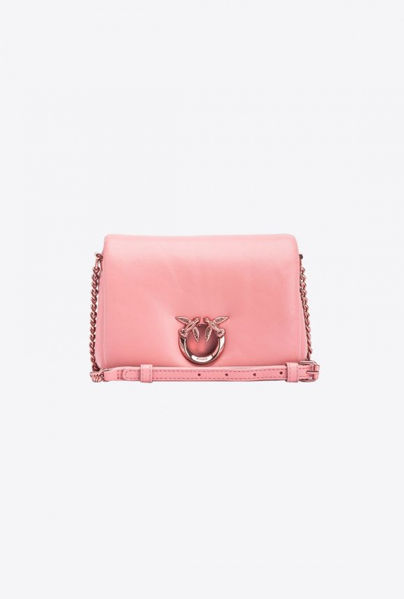 Pinko Galleria Nappa Læder Baby Love Bag Click Puff Růžové Béžový | SN-PKO32346