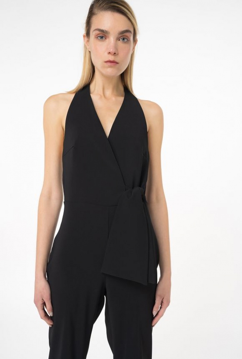 Pinko Halterneck Jumpsuit Černé | SN-PKO32979