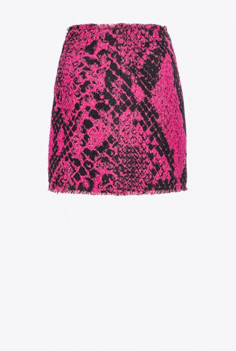 Pinko Jacquard Mini Skirt With Snake Motif Fuchsie Černé | SN-PKO33954