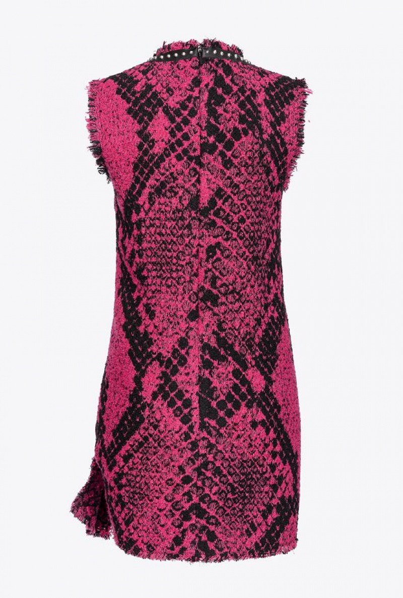 Pinko Jacquard Snake Mini Šaty Fuchsie Černé | SN-PKO32992