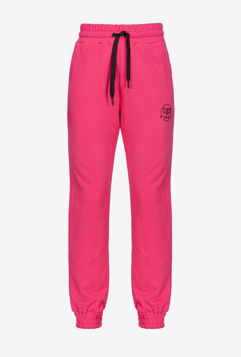 Pinko Joggers With Glossy Love Birds Logo Růžové | SN-PKO33844