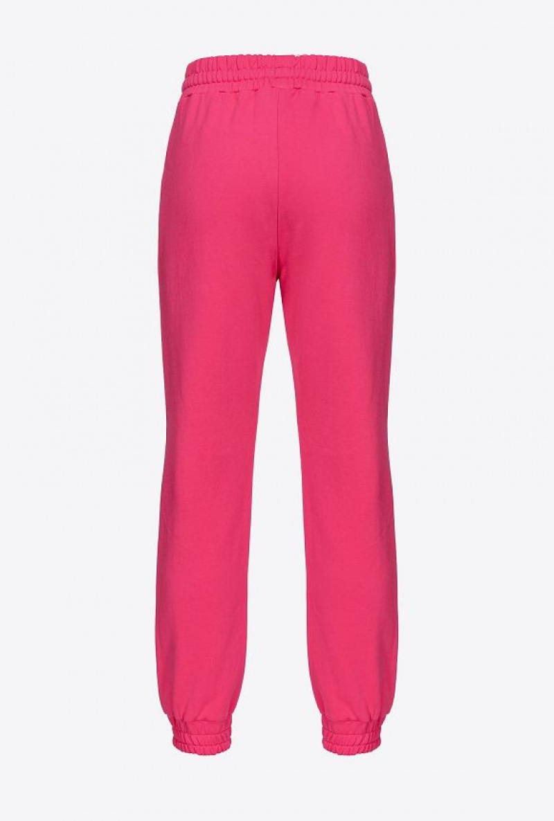 Pinko Joggers With Glossy Love Birds Logo Růžové | SN-PKO33844