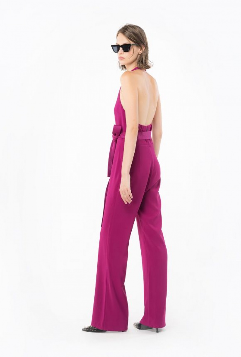 Pinko Jumpsuit With Contrasting Bow Fialové | SN-PKO33033