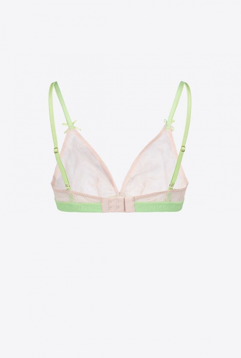 Pinko Krajkové Triangle Bra Růžové Zelene | SN-PKO34112