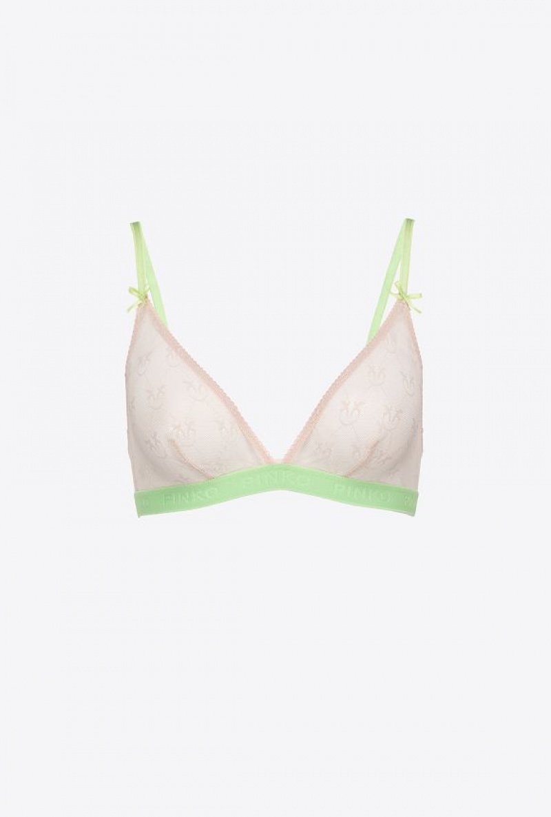 Pinko Krajkové Triangle Bra Růžové Zelene | SN-PKO34112