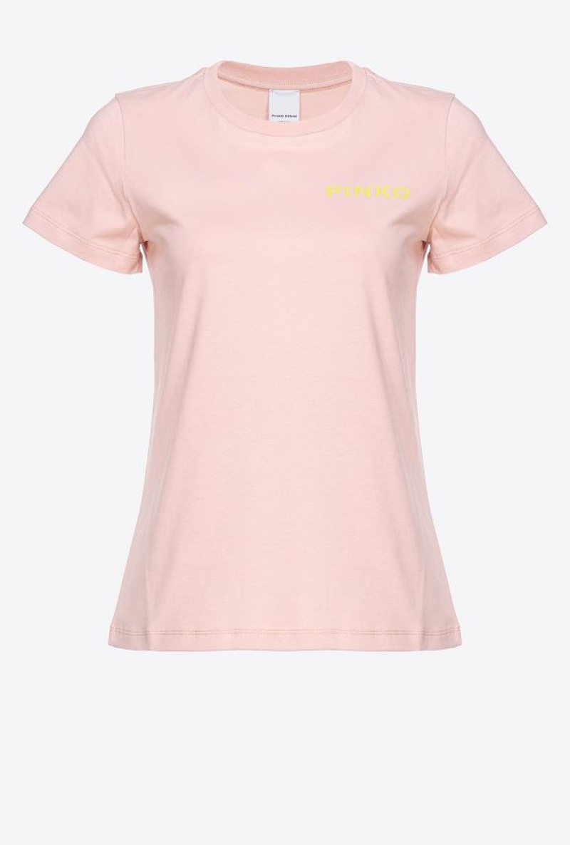 Pinko Lady T-shirt Světle Růžové | SN-PKO33310