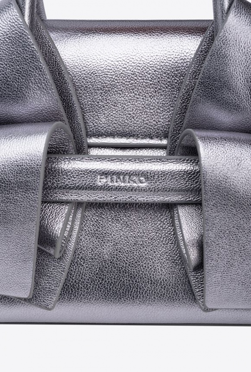 Pinko Laminated Aika Baby Purse Stříbrné Stříbrné | SN-PKO32875