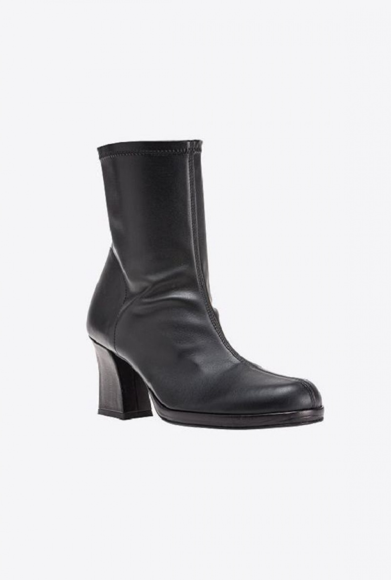 Pinko Læder-effect Ankle Boots Černé | SN-PKO34134