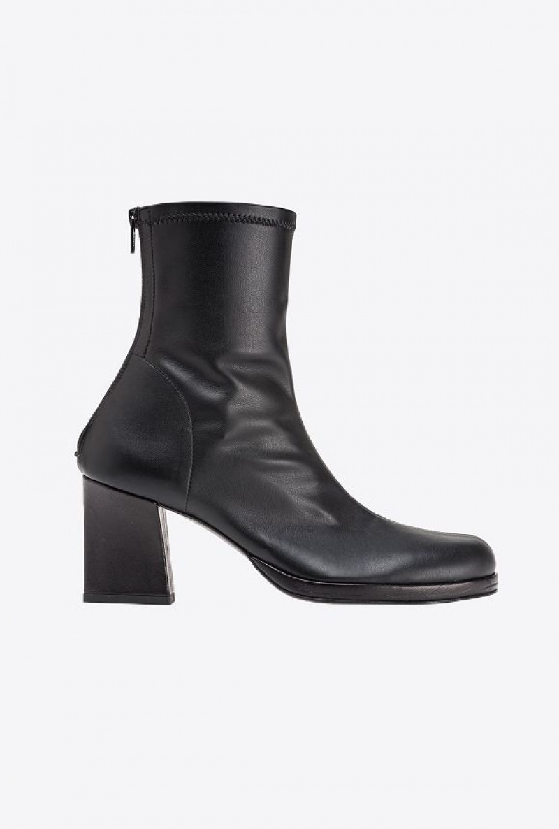 Pinko Læder-effect Ankle Boots Černé | SN-PKO34134