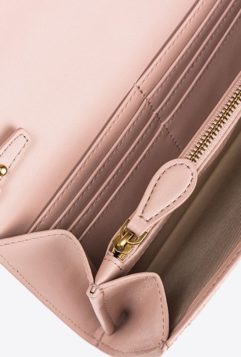 Pinko Love Bag One Wallet Simply Růžové Růžové Zlaté | SN-PKO34259