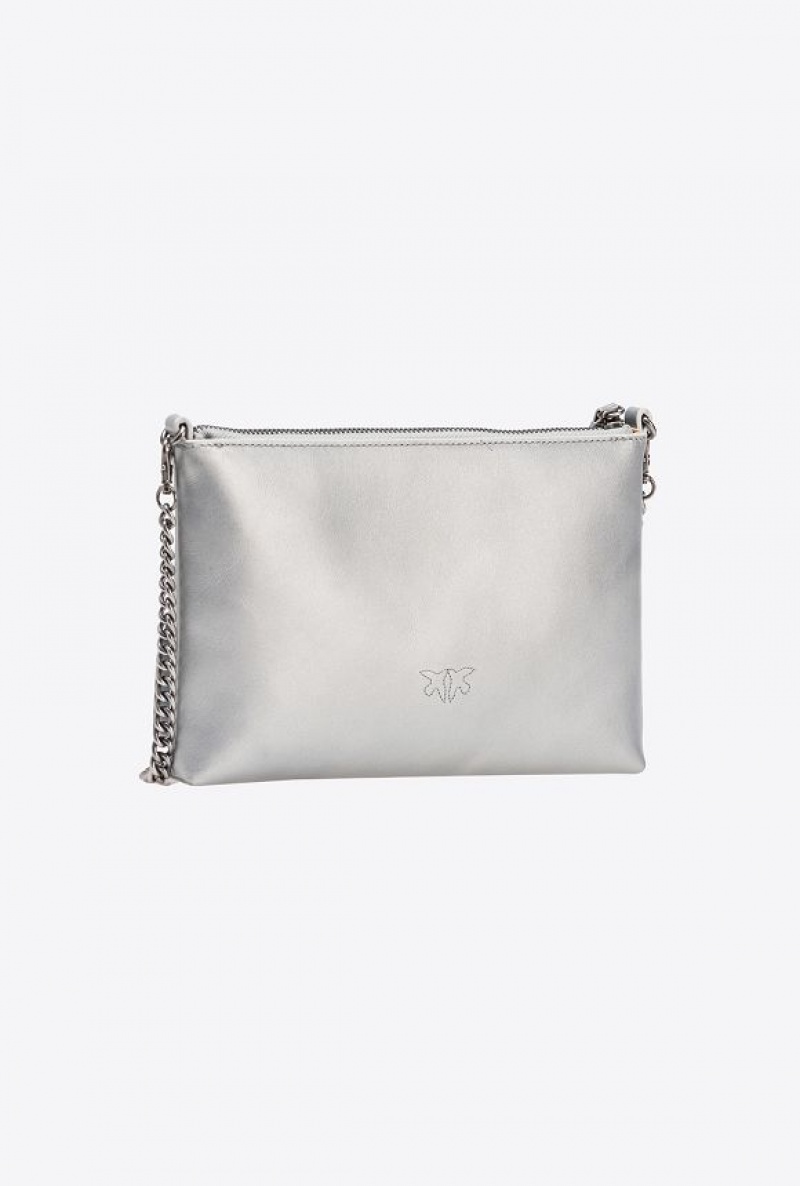 Pinko Metallic Aika Byty Bag Stříbrné Stříbrné | SN-PKO32446