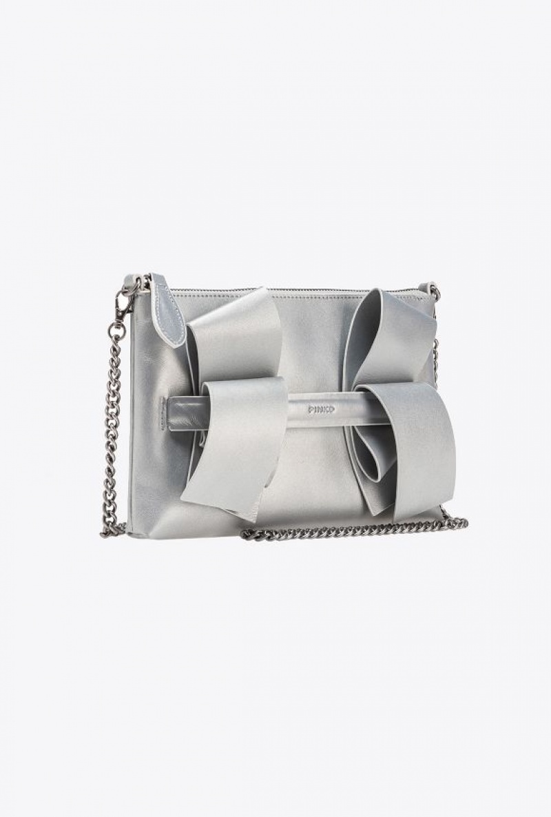 Pinko Metallic Aika Byty Bag Stříbrné Stříbrné | SN-PKO32446