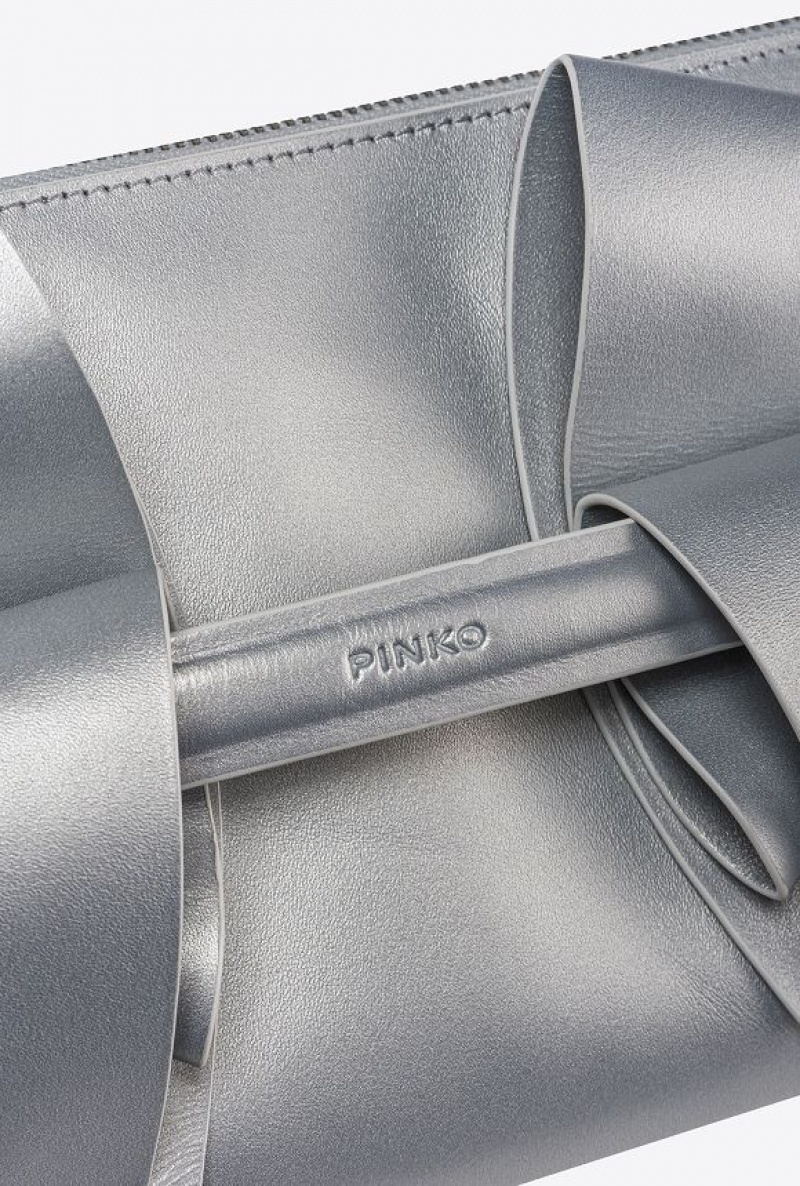 Pinko Metallic Aika Byty Bag Stříbrné Stříbrné | SN-PKO32446