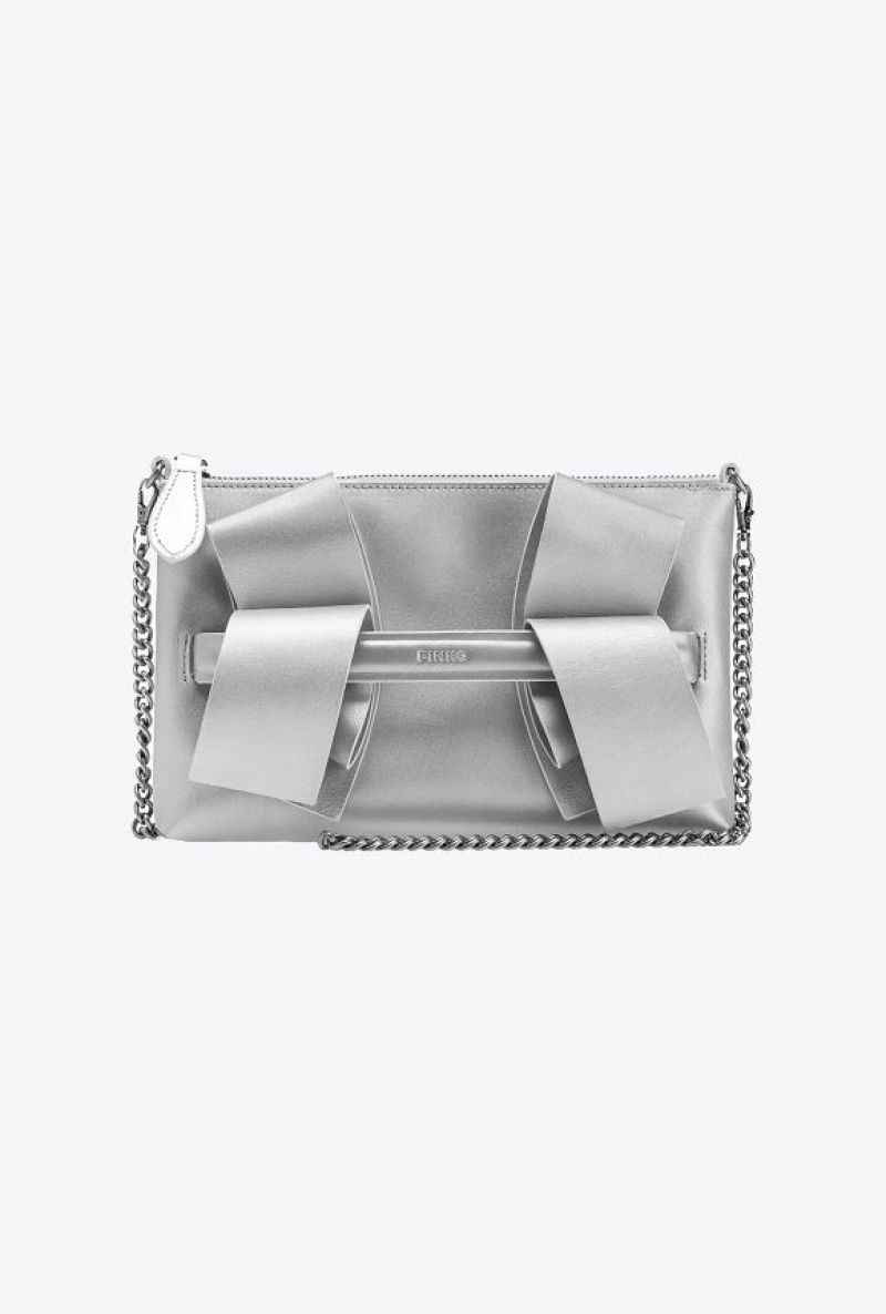 Pinko Metallic Aika Byty Bag Stříbrné Stříbrné | SN-PKO32446