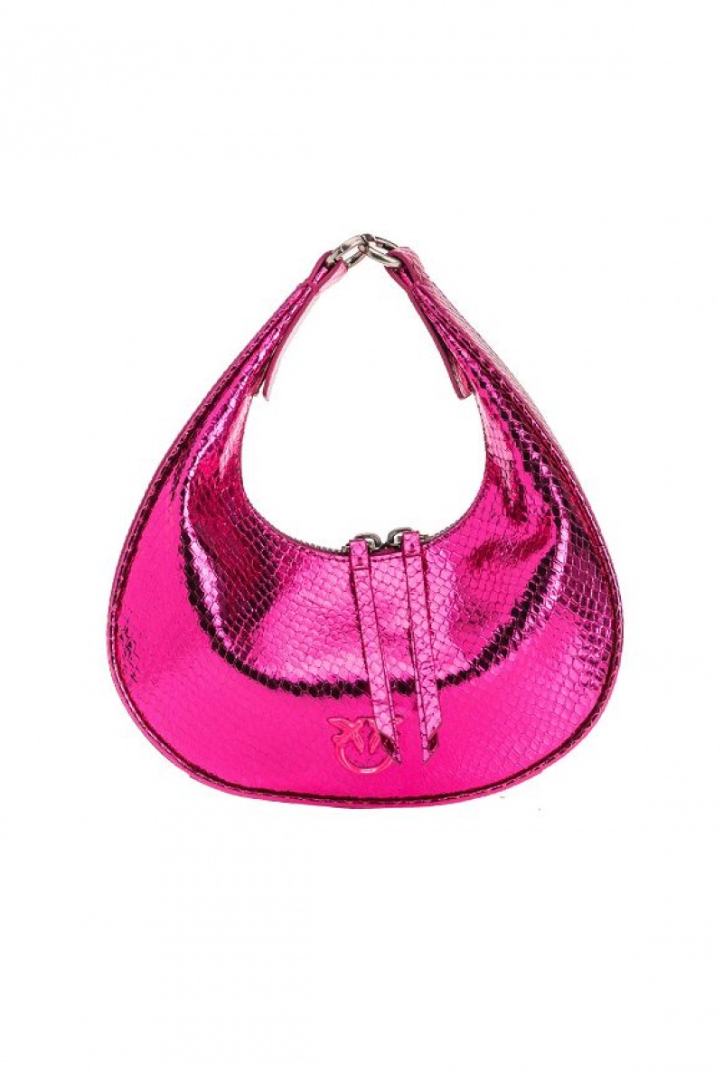 Pinko Mini Brioche Bag Hobo Růžové Stříbrné | SN-PKO32717