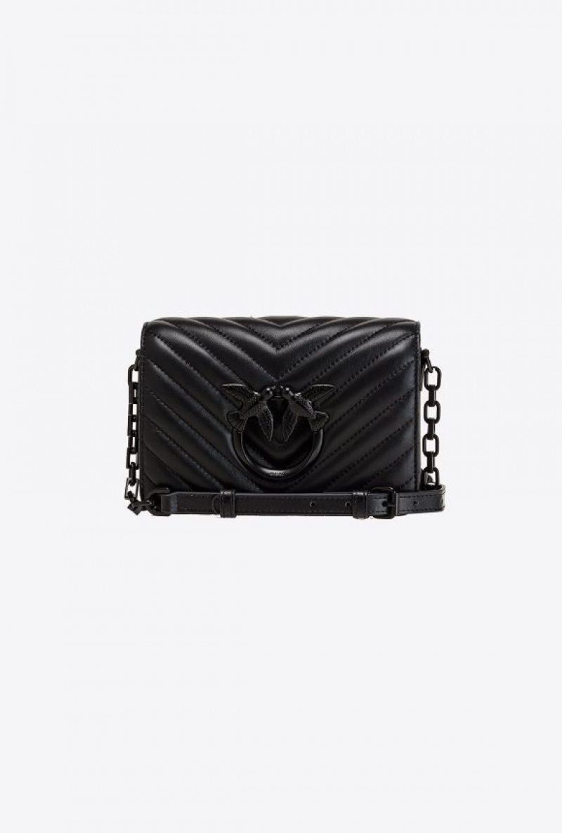 Pinko Mini Love Bag Click Chevron Colour Block Černé | SN-PKO32505