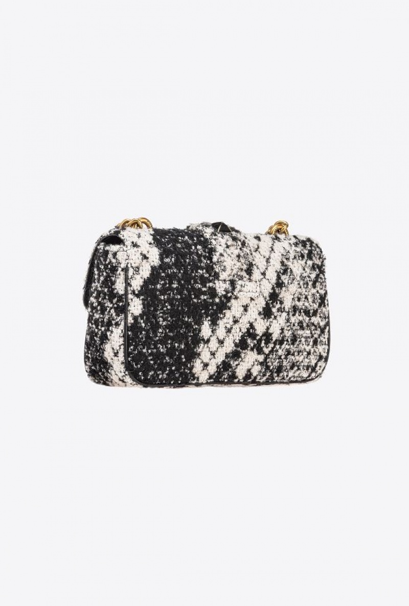 Pinko Mini Love Bag One In Snake Jacquard Bílé Černé Zlaté | SN-PKO32561