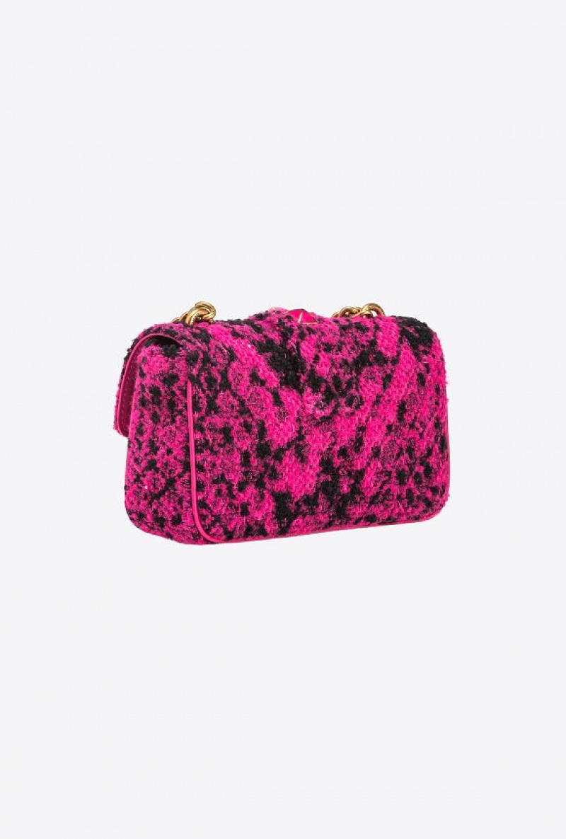 Pinko Mini Love Bag One In Snake Jacquard Černé Zlaté | SN-PKO32754