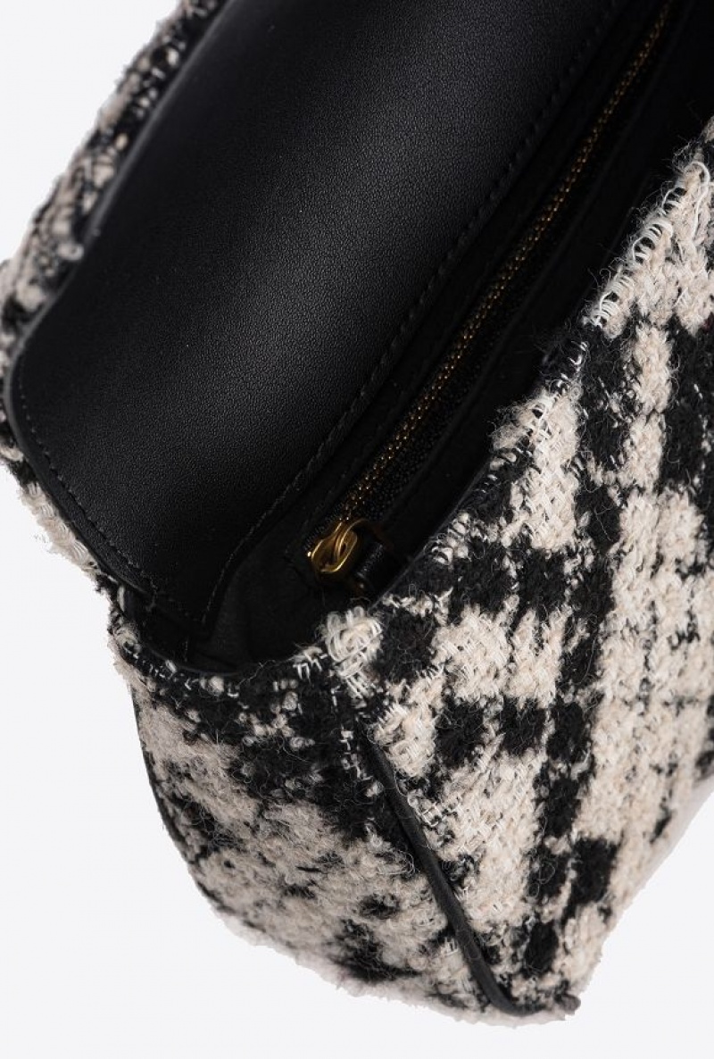 Pinko Mini Love Bag One In Snake Jacquard Bílé Černé Zlaté | SN-PKO32756