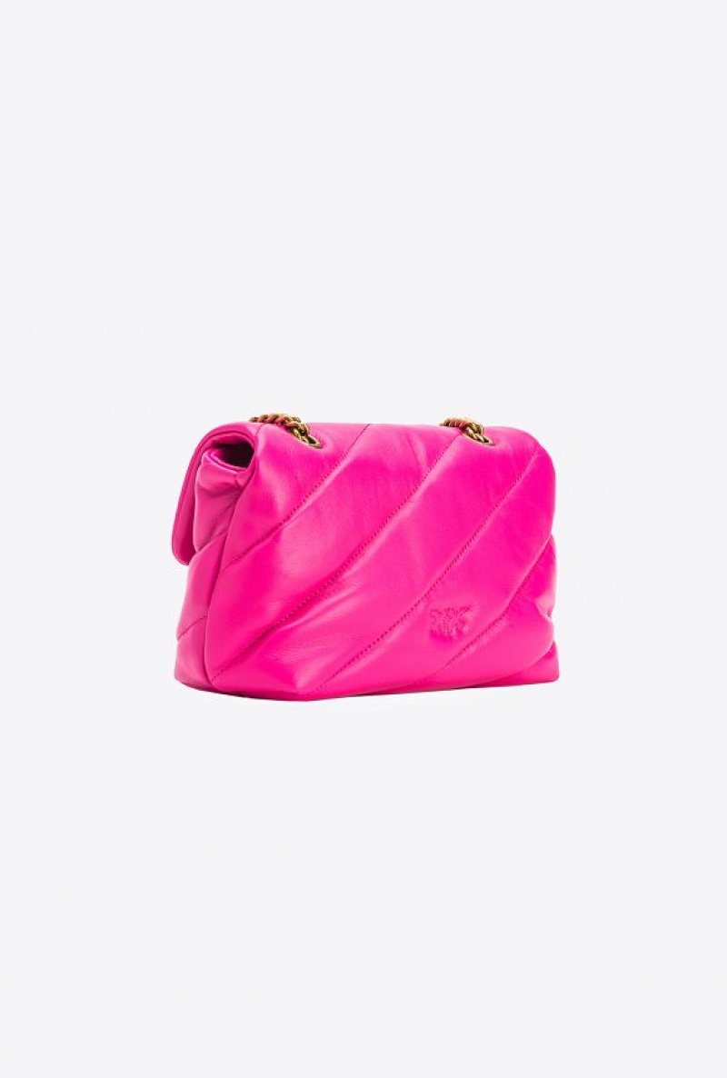 Pinko Mini Love Bag Puff Maxi Quilt Růžové Zlaté | SN-PKO32751