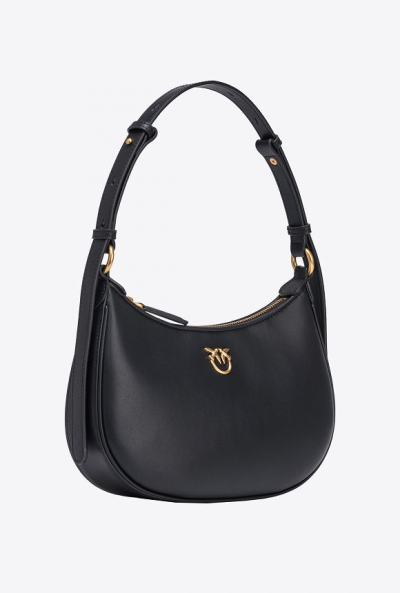 Pinko Mini Love Bag Half Moon Simply Černé Zlaté | SN-PKO32466