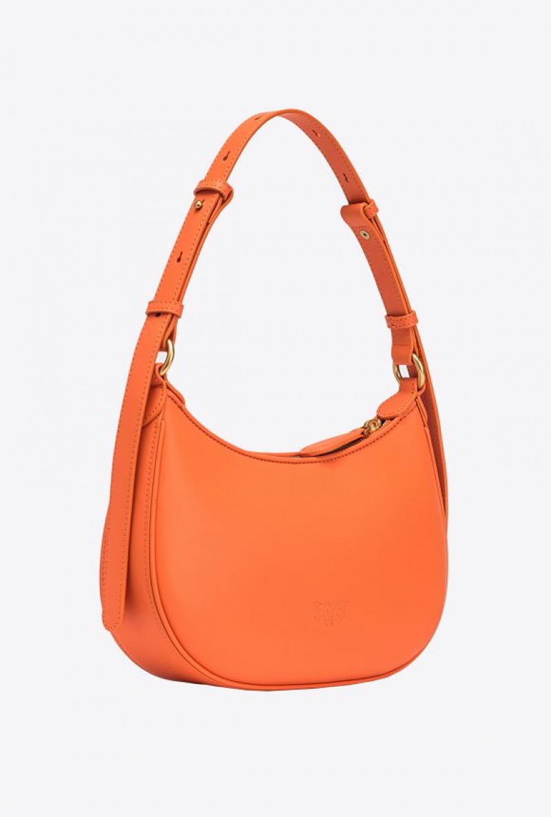 Pinko Mini Love Bag Half Moon Simply Oranžové Zlaté | SN-PKO32623