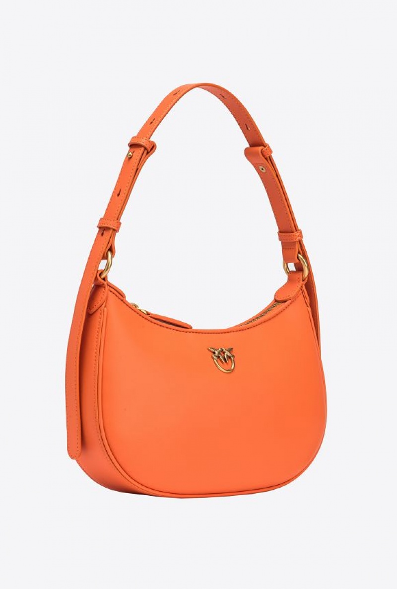 Pinko Mini Love Bag Half Moon Simply Oranžové Zlaté | SN-PKO32623