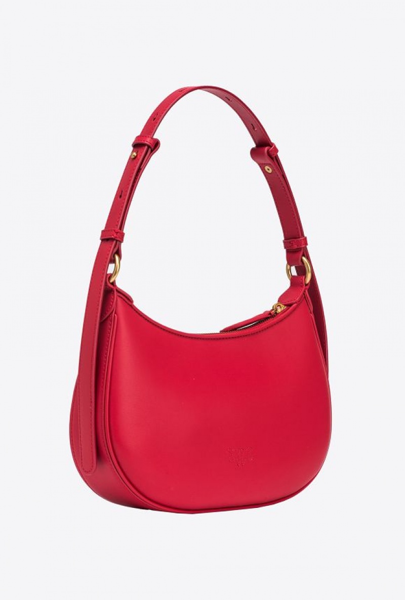 Pinko Mini Love Bag Half Moon Simply Červené | SN-PKO32680