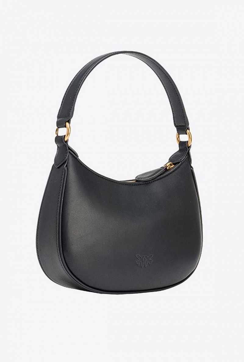 Pinko Mini Love Bag Half Moon Simply Černé Zlaté | SN-PKO32848