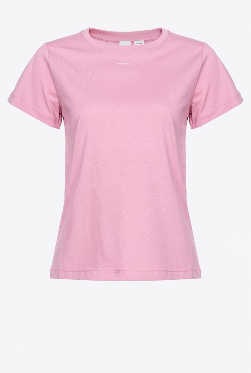 Pinko Mini-logo T-shirt Fialové | SN-PKO33268