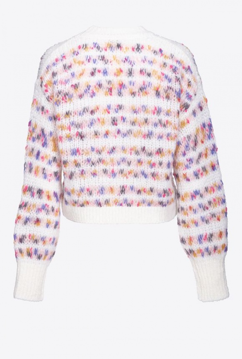 Pinko Multicoloured Vlna Svetrové Bílé Růžové Žluté | SN-PKO33399