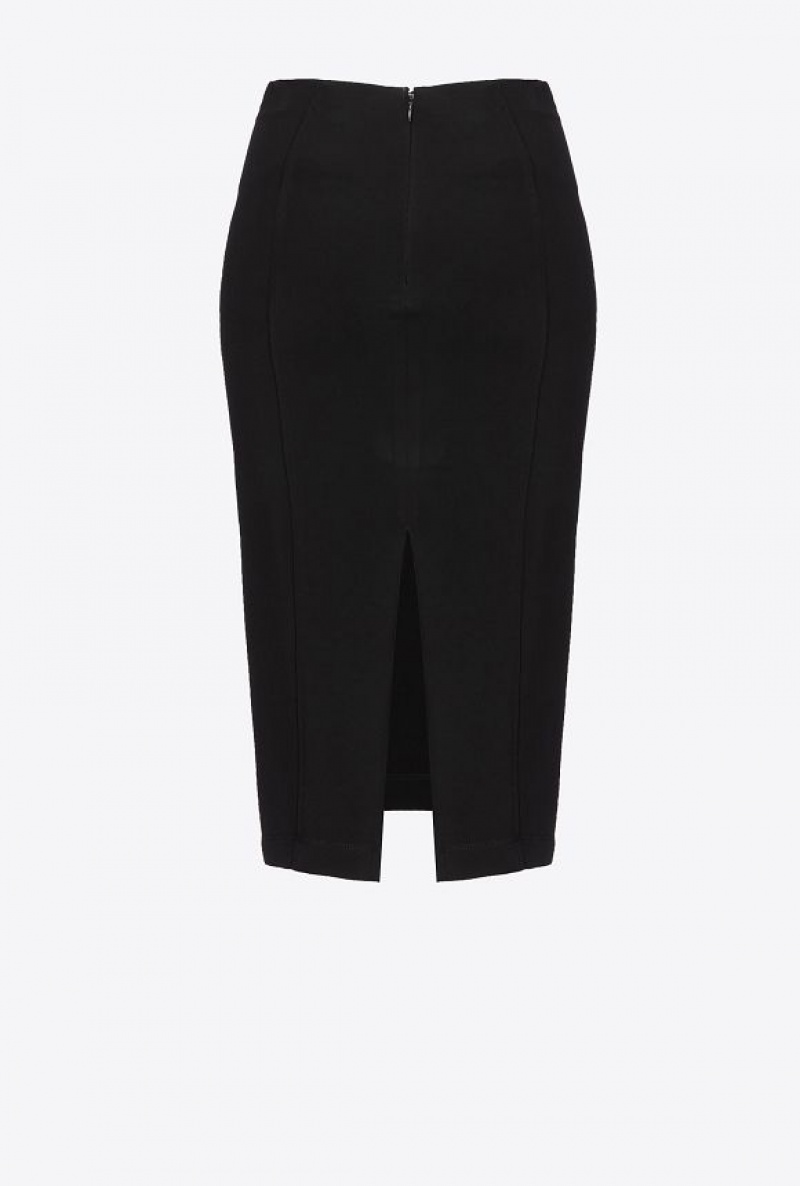 Pinko Pencil Skirt With Slit Černé | SN-PKO33883