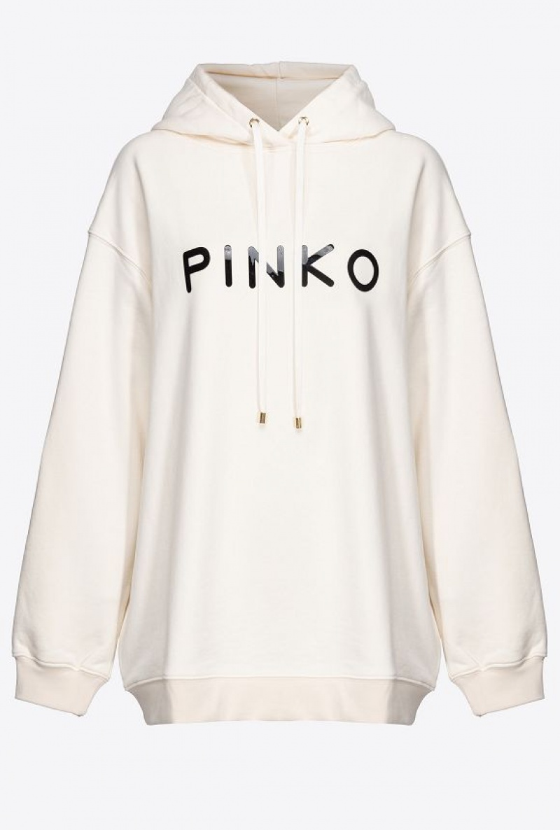 Pinko Pinko-print Sweatshirt Růžové Bílé | SN-PKO33421