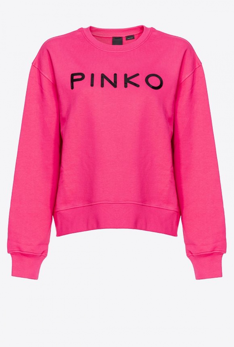 Pinko Pinko-print Sweatshirt Růžové | SN-PKO33521